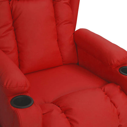 vidaXL Recliner Chair Wine Red Faux Leather