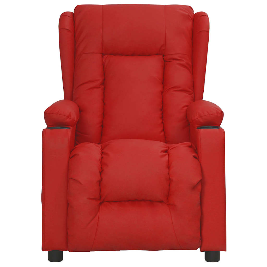 vidaXL Massage Chair Wine Red Faux Leather