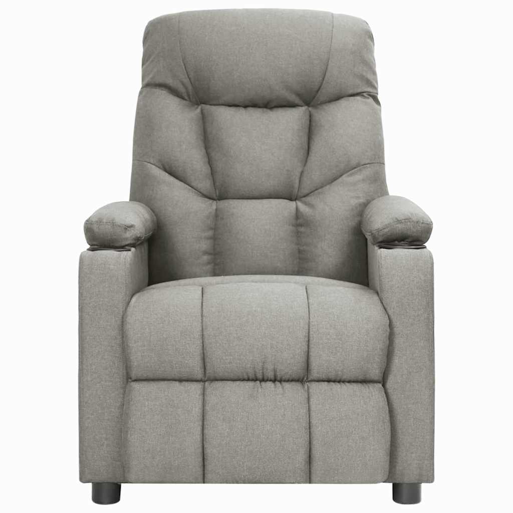 vidaXL Recliner Chair Light Grey Fabric