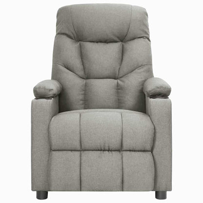 vidaXL Recliner Chair Light Grey Fabric
