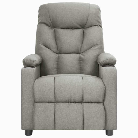 vidaXL Recliner Chair Light Grey Fabric
