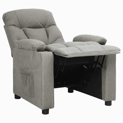 vidaXL Recliner Chair Light Grey Fabric