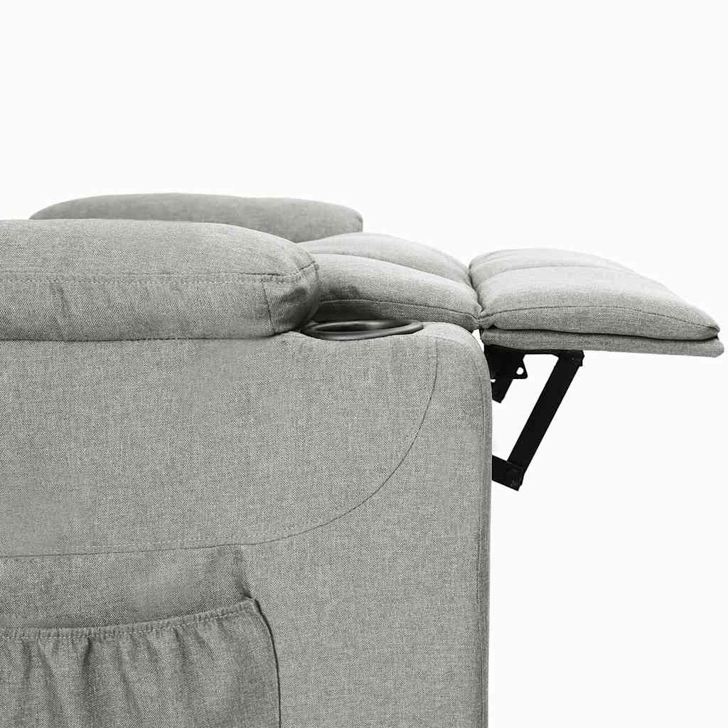 vidaXL Recliner Chair Light Grey Fabric