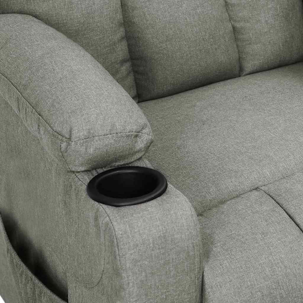 vidaXL Recliner Chair Light Grey Fabric