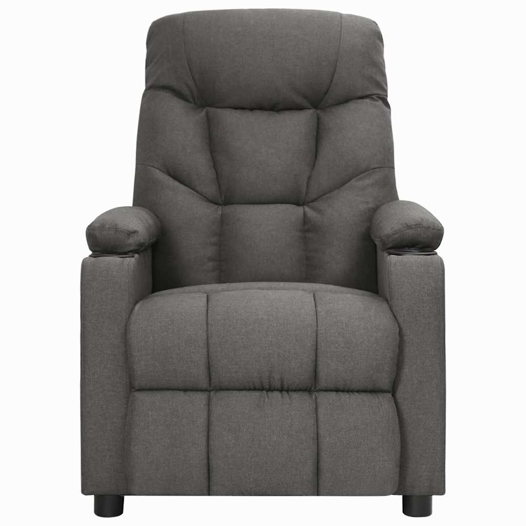 vidaXL Recliner Chair Dark Grey Fabric