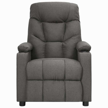 vidaXL Recliner Chair Dark Grey Fabric