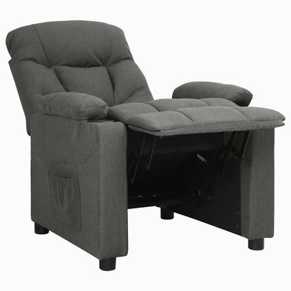 vidaXL Recliner Chair Dark Grey Fabric