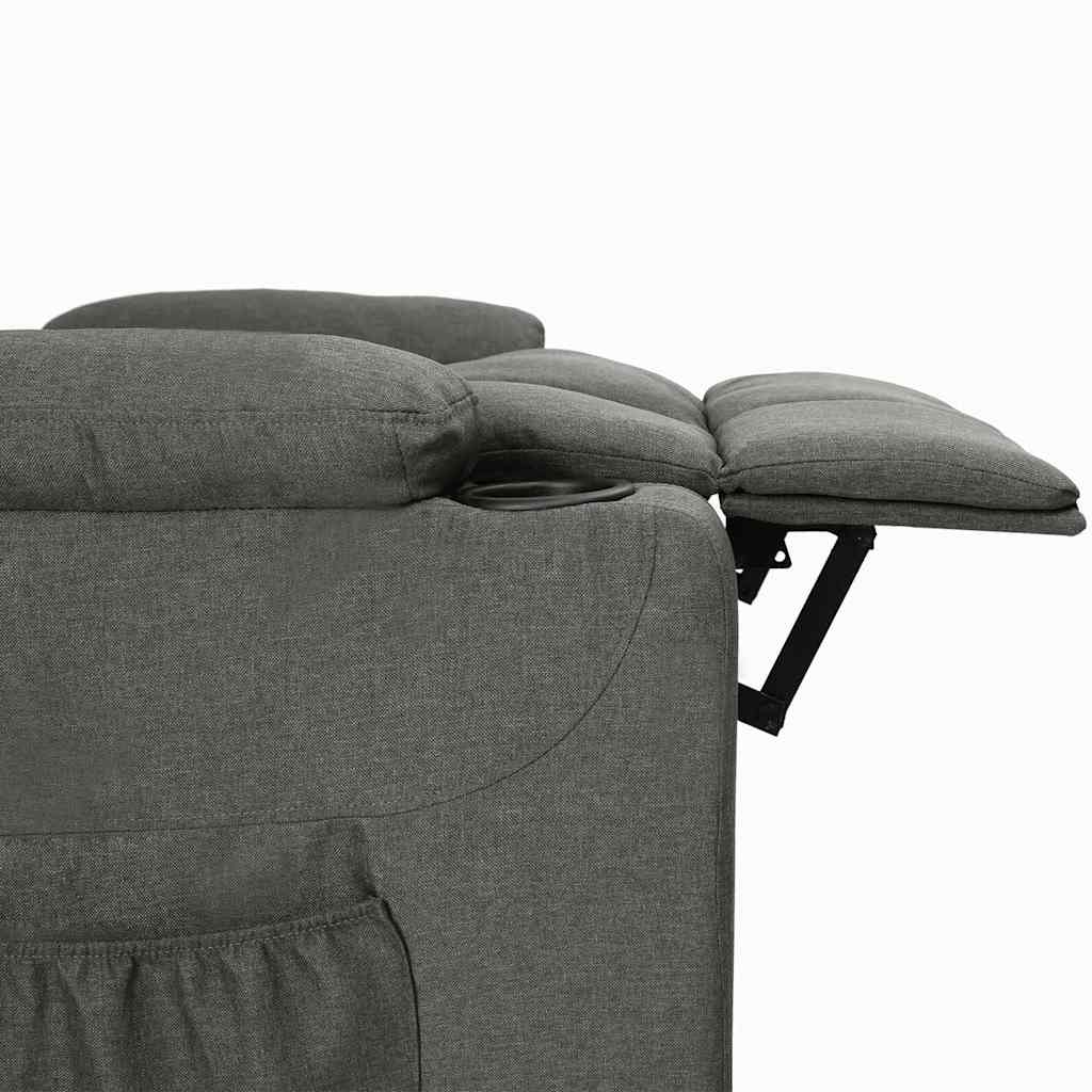 vidaXL Recliner Chair Dark Grey Fabric