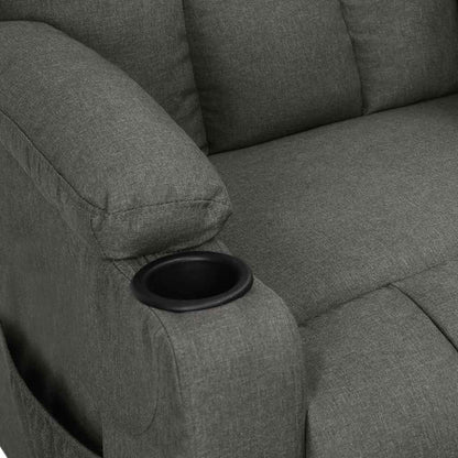 vidaXL Recliner Chair Dark Grey Fabric