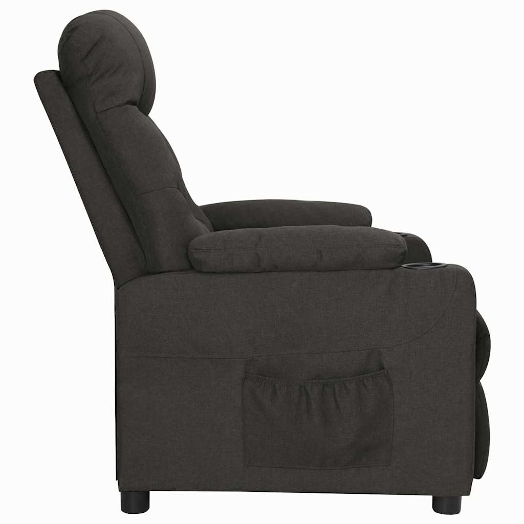 vidaXL Recliner Chair Black Fabric