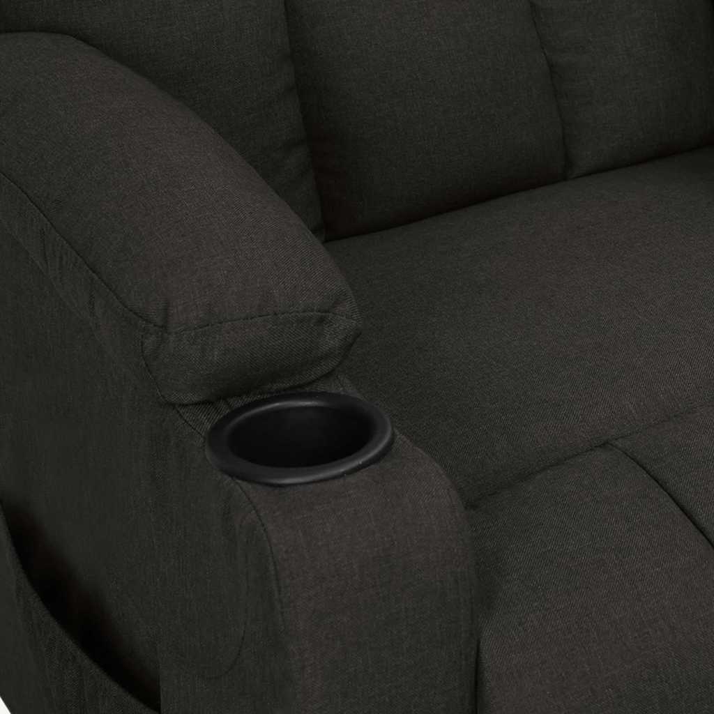 vidaXL Recliner Chair Black Fabric