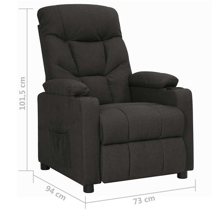vidaXL Recliner Chair Black Fabric