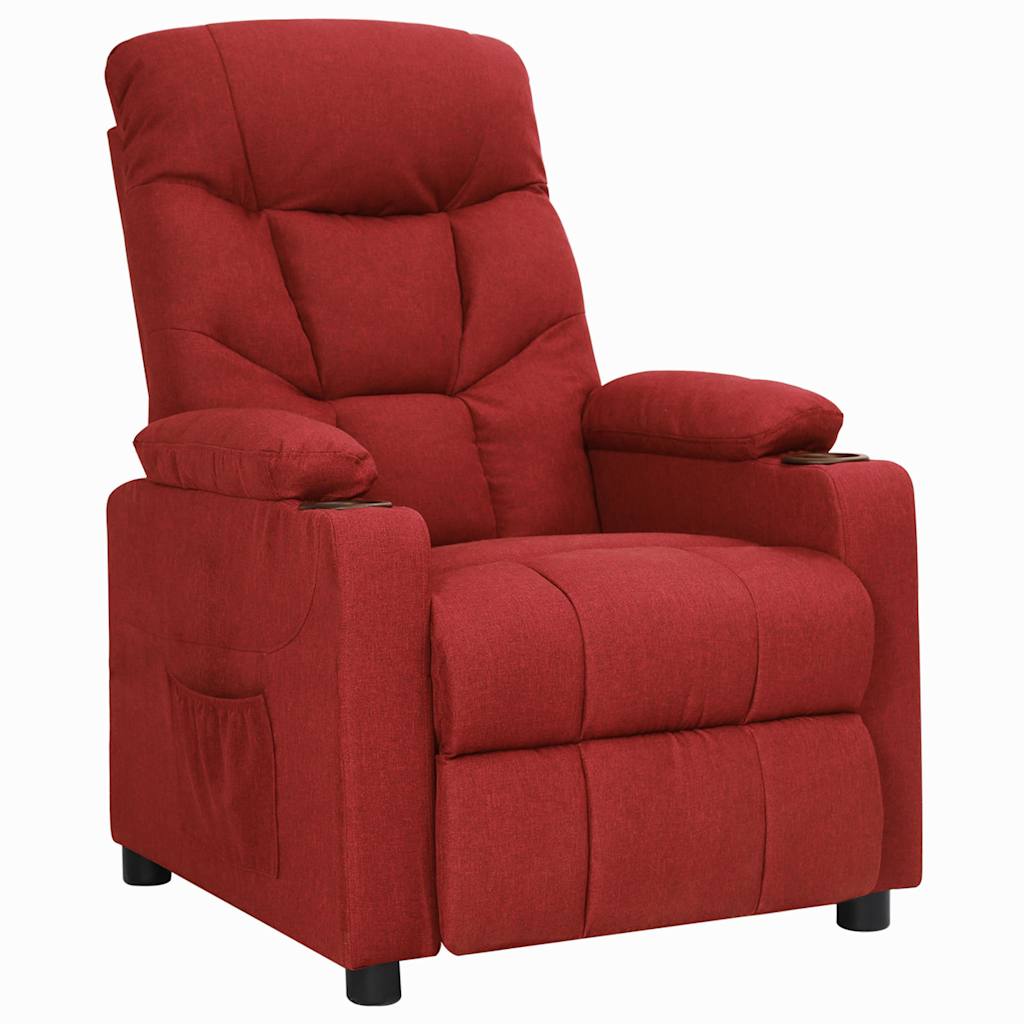 vidaXL Recliner Chair Wine Red Fabric