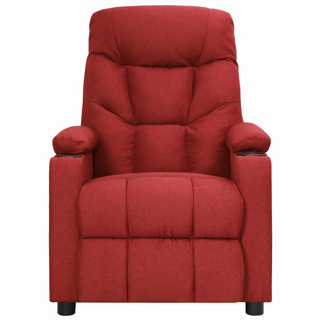 vidaXL Recliner Chair Wine Red Fabric