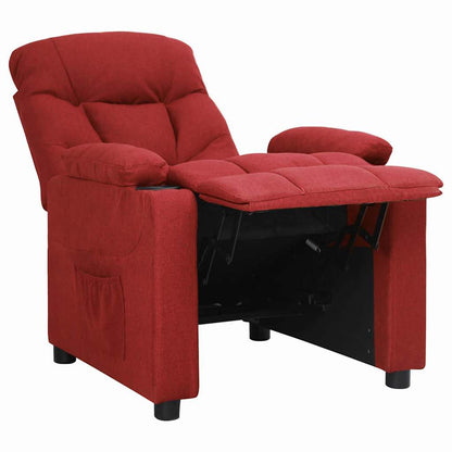 vidaXL Recliner Chair Wine Red Fabric