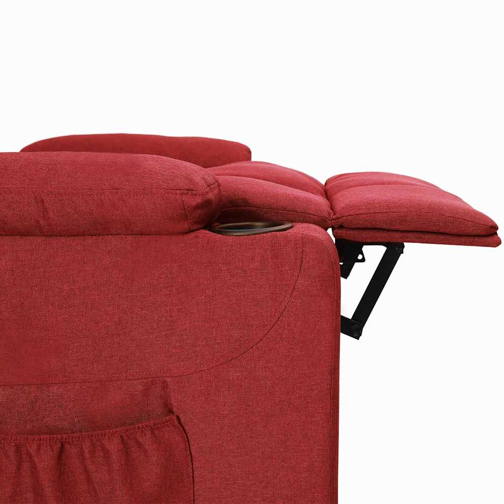 vidaXL Recliner Chair Wine Red Fabric