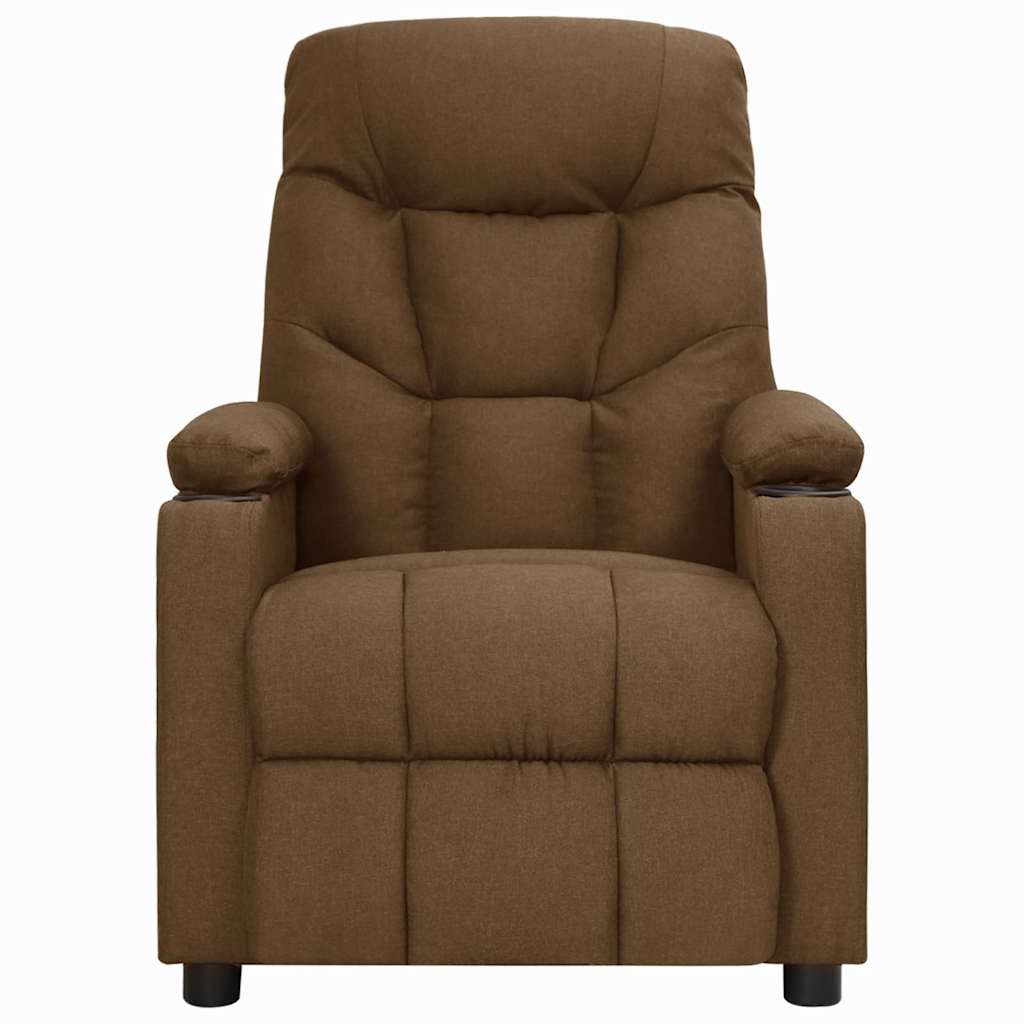vidaXL Recliner Chair Brown Fabric