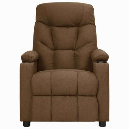 vidaXL Recliner Chair Brown Fabric