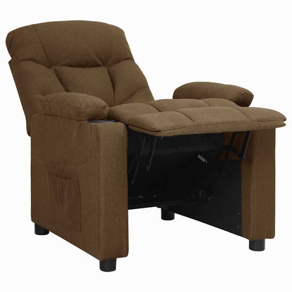 vidaXL Recliner Chair Brown Fabric
