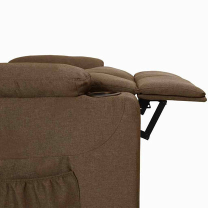 vidaXL Recliner Chair Brown Fabric