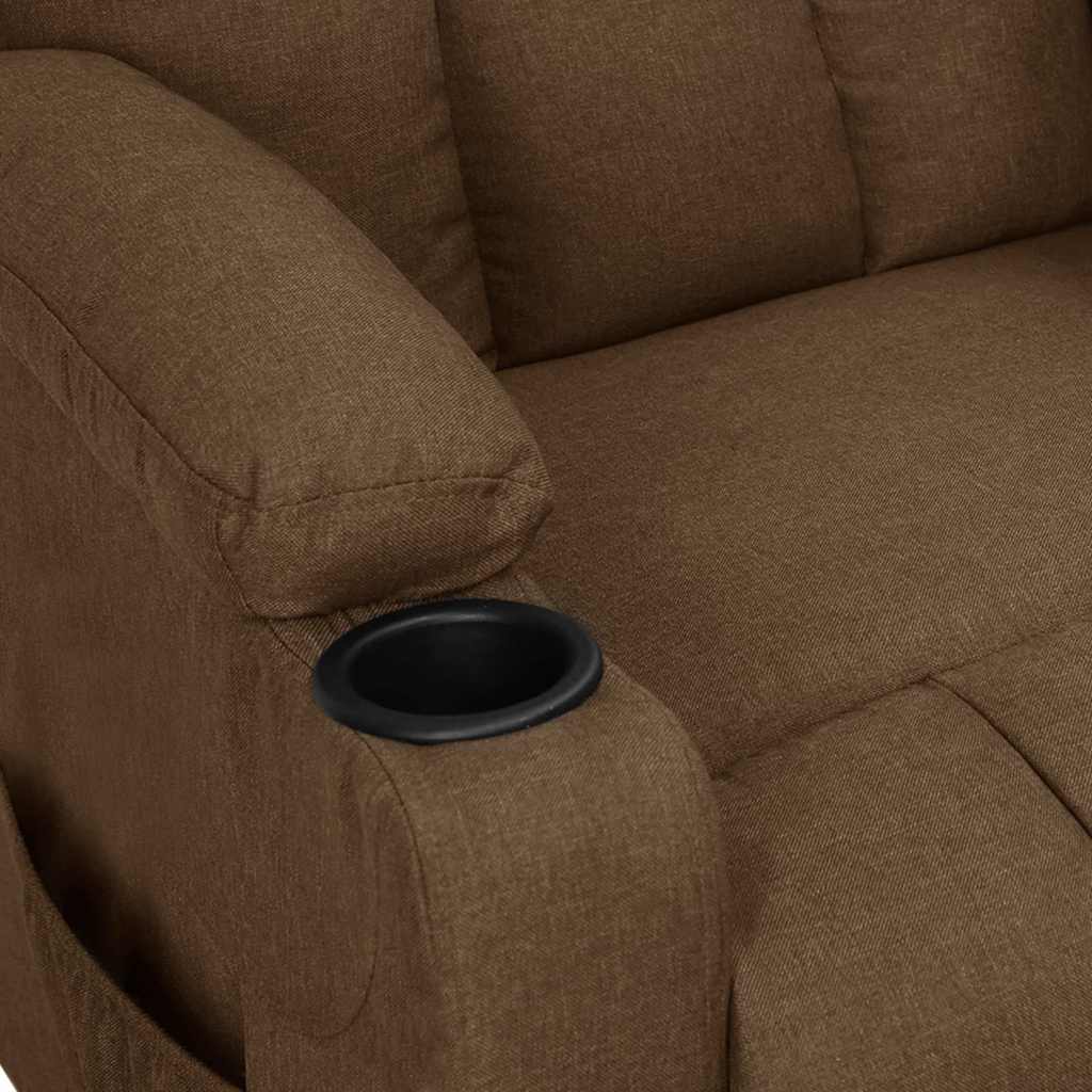 vidaXL Recliner Chair Brown Fabric