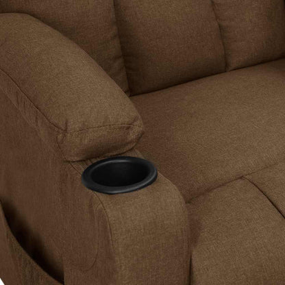 vidaXL Recliner Chair Brown Fabric