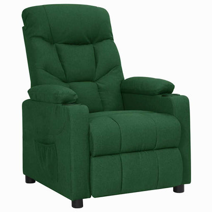 vidaXL Recliner Chair Dark Green Fabric