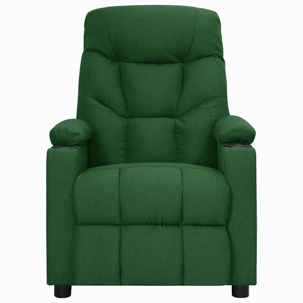 vidaXL Recliner Chair Dark Green Fabric