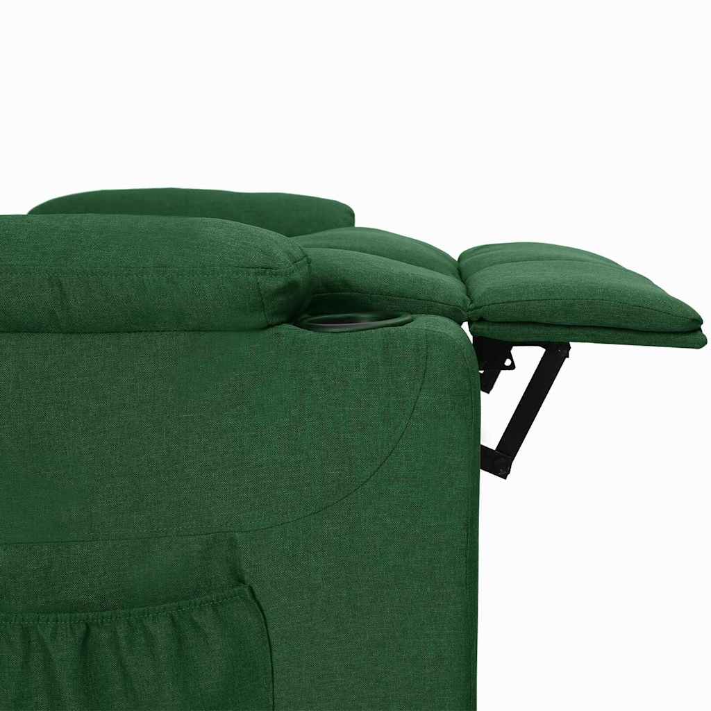 vidaXL Recliner Chair Dark Green Fabric