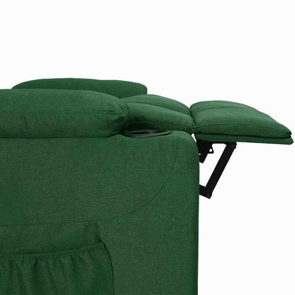 vidaXL Recliner Chair Dark Green Fabric