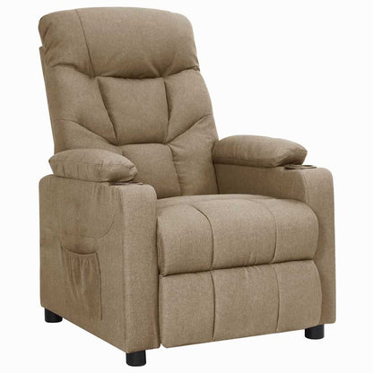 vidaXL Recliner Chair Taupe Fabric