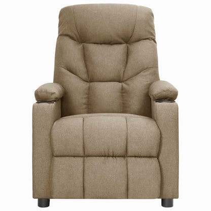 vidaXL Recliner Chair Taupe Fabric