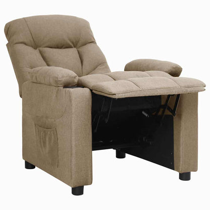 vidaXL Recliner Chair Taupe Fabric