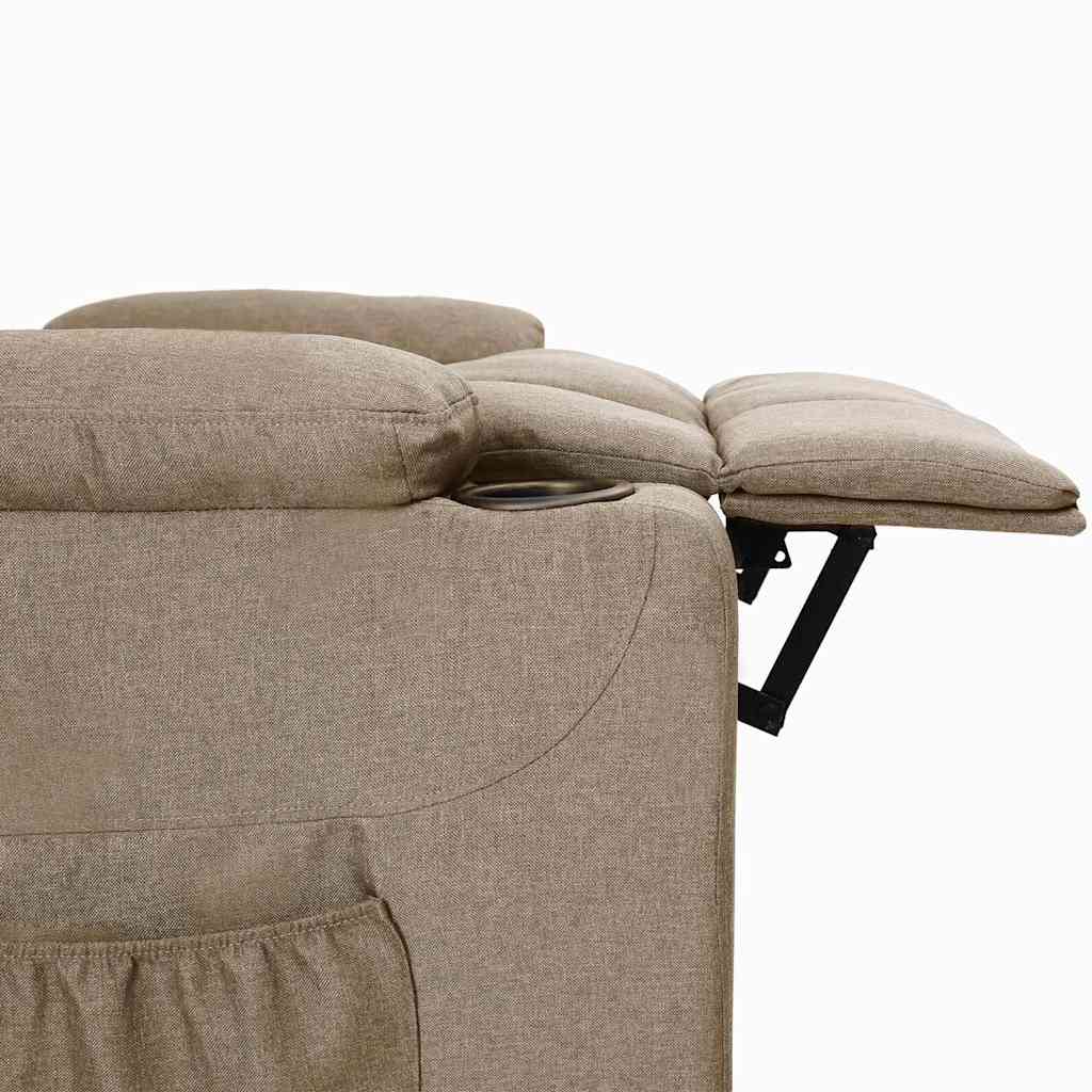 vidaXL Recliner Chair Taupe Fabric