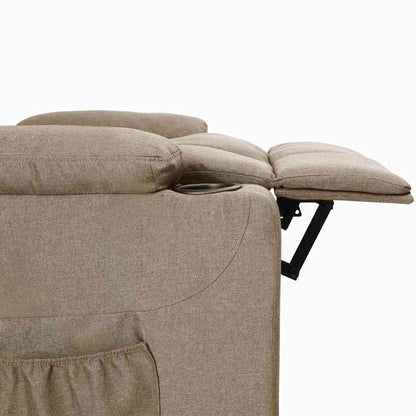 vidaXL Recliner Chair Taupe Fabric