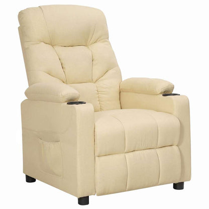 vidaXL Recliner Chair Cream Fabric