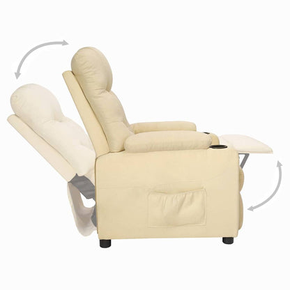 vidaXL Recliner Chair Cream Fabric