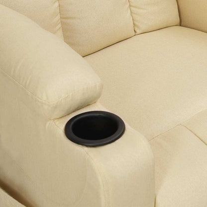 vidaXL Recliner Chair Cream Fabric