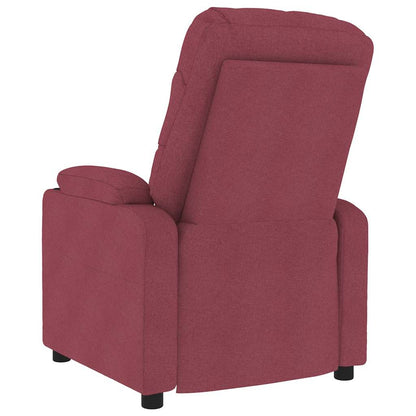 vidaXL Massage Chair Wine Red Fabric