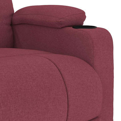 vidaXL Massage Chair Wine Red Fabric