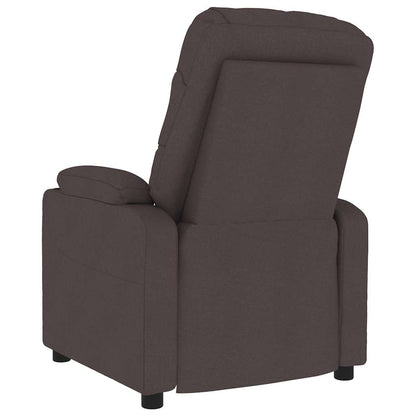 vidaXL Massage Chair Dark Brown Fabric
