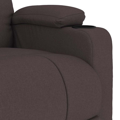 vidaXL Massage Chair Dark Brown Fabric