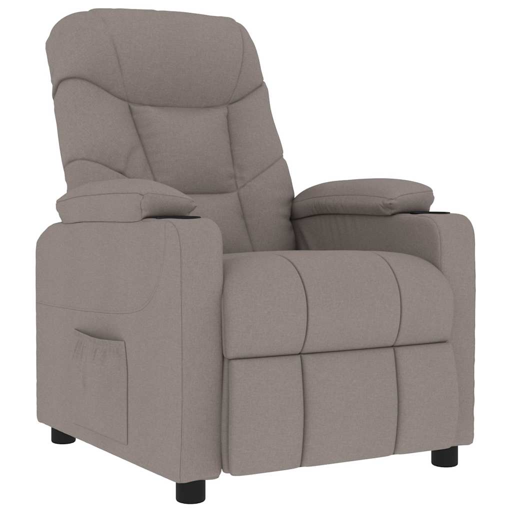 vidaXL Massage Chair Taupe Fabric