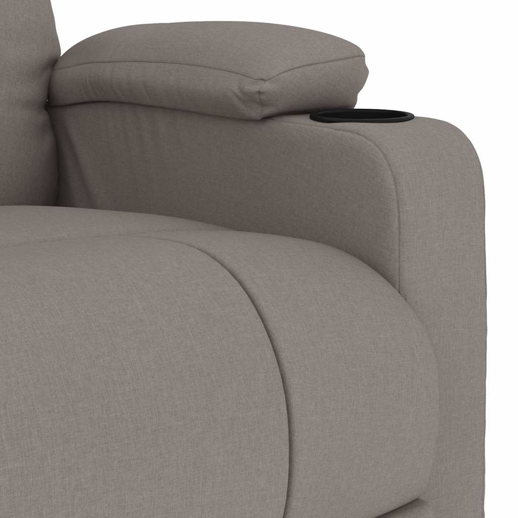 vidaXL Massage Chair Taupe Fabric