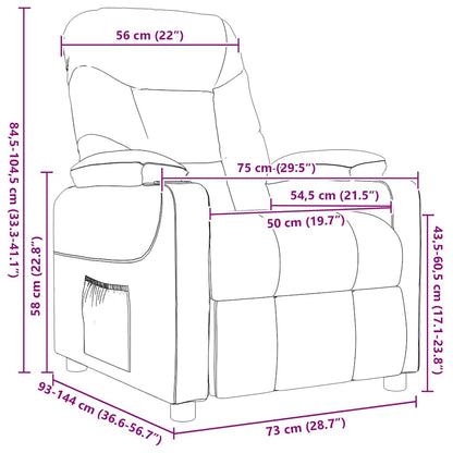 vidaXL Massage Chair Taupe Fabric