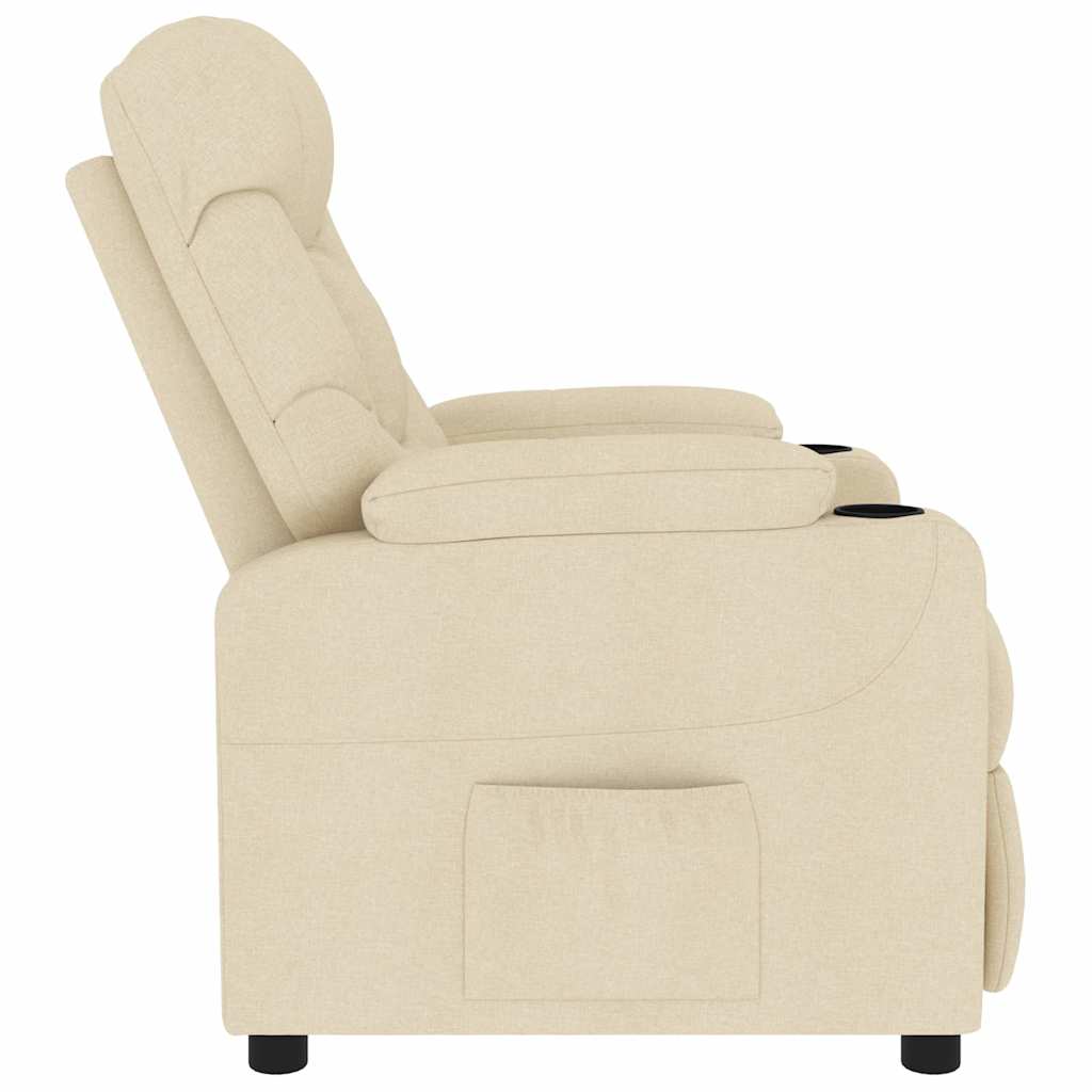 vidaXL Massage Chair Cream Fabric