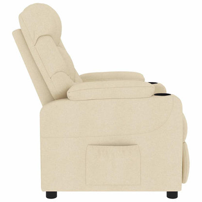 vidaXL Massage Chair Cream Fabric