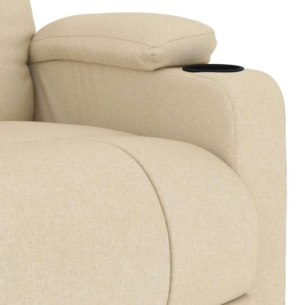 vidaXL Massage Chair Cream Fabric