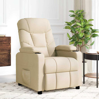vidaXL Massage Chair Cream Fabric