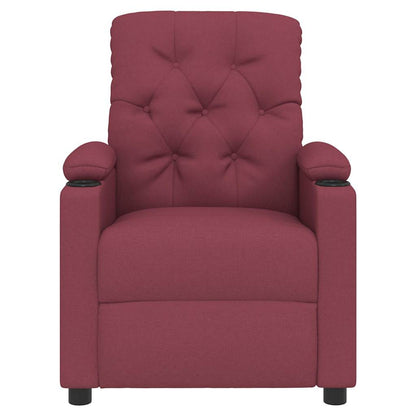 vidaXL Recliner Chair Wine Red Fabric